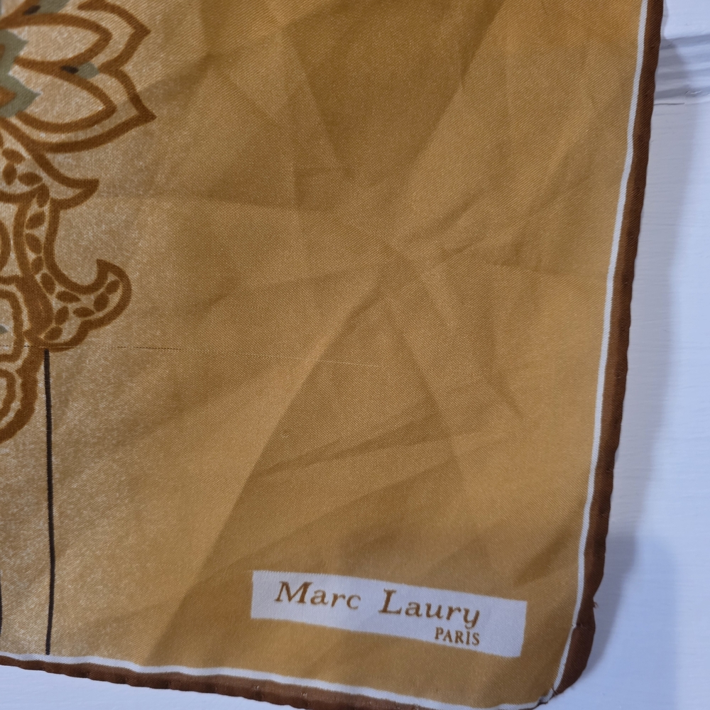 Marc Laury Paris Brown and Tan Scarf
